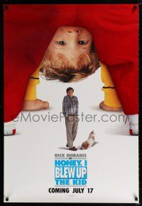 4r352 HONEY I BLEW UP THE KID teaser DS 1sh '92 great image of Rick Moranis about to be stepped on!