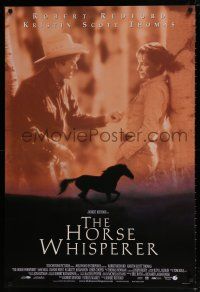 4r356 HORSE WHISPERER int'l DS 1sh '98 star & director Robert Redford, cool running horse image!