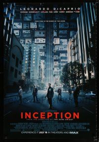 4r377 INCEPTION advance DS 1sh '10 Christopher Nolan, Leonardo DiCaprio, Gordon-Levitt!
