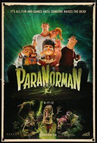 4r573 PARANORMAN 8-17-12 style advance DS 1sh '12 all fun and games until someone raises the dead!