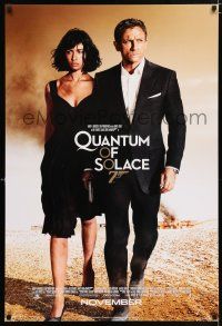 4r623 QUANTUM OF SOLACE int'l advance DS 1sh '08 Daniel Craig as James Bond + sexy Kurylenko!