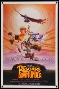 4r645 RESCUERS DOWN UNDER/PRINCE & THE PAUPER Rescuers Style DS 1sh '90 Walt Disney!