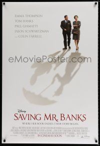 4r676 SAVING MR. BANKS int'l advance DS 1sh '13 Emma Thompson as Travers & Tom Hanks as Disney!
