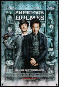 4r694 SHERLOCK HOLMES advance DS 1sh '09 Guy Ritchie directed, Robert Downey Jr., Jude Law!