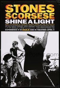 4r695 SHINE A LIGHT advance DS 1sh '08 Martin Scorcese's Rolling Stones documentary, concert image!