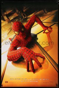 4r717 SPIDER-MAN DS reproduction poster '02 Tobey Maguire crawling up wall, Sam Raimi, Marvel Comics!