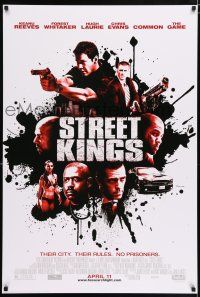4r743 STREET KINGS advance DS 1sh '08 Keanu Reeves, Forest Whitaker, Hugh Laurie!
