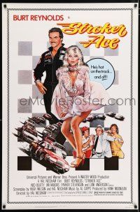 4r744 STROKER ACE 1sh '83 car racing art of Burt Reynolds & sexy Loni Anderson by Drew Struzan!