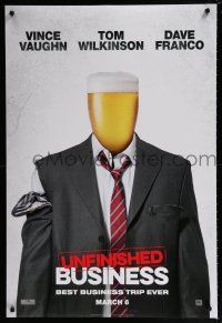 4r811 UNFINISHED BUSINESS style A teaser DS 1sh '15 Vince Vaughn, Tom Wilkinson, Dave Franco!