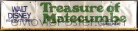 4s145 TREASURE OF MATECUMBE 22x113 cloth banner '76 Walt Disney, lost treasure adventure!