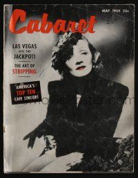 4s254 CABARET vol 1 no 1 magazine May 1955 Marlene Dietrich, naked Bettie Page, Vegas, strippers!