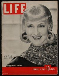 4s271 LIFE MAGAZINE magazine February 13, 1939 blonde Norma Shearer in Idiot's Delight!