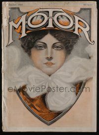 4s252 MOTOR magazine October 1907 wonderful illustrated early car magazine, Gibbs Mason cover art!
