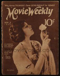 4s294 MOVIE WEEKLY magazine November 3, 1923 why Norma Talmadge chose Schildkraut as Romeo!