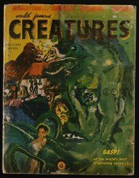 4s194 WORLD FAMOUS CREATURES no 1 magazine Oct 1958 gasp at the world's most frightening horrors!