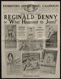 4s740 WHAT HAPPENED TO JONES pressbook '26 screwball romantic comedy, Reginald Denny