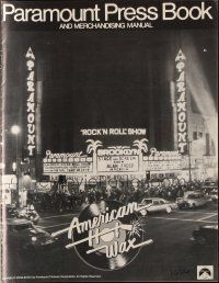 4s331 AMERICAN HOT WAX pressbook '78 the beginnings of rock & roll in New York in 1959!