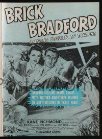 4s369 BRICK BRADFORD pressbook '47 Kane Richmond, serial, Amazing Soldier of Fortune!