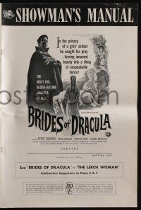4s370 BRIDES OF DRACULA pressbook '60 Terence Fisher, Hammer, Peter Cushing as Van Helsing!