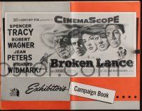 4s374 BROKEN LANCE pressbook '54 Spencer Tracy, Robert Wagner, Jean Peters, Richard Widmark!