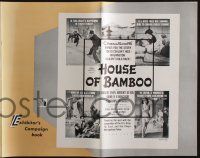 4s508 HOUSE OF BAMBOO pressbook '55 Sam Fuller, Robert Ryan, Robert Stack, sexy Shirley Yamaguchi!