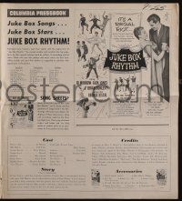 4s537 JUKE BOX RHYTHM pressbook '59 teens & rock 'n' roll music!