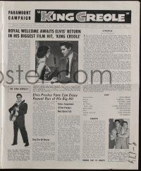 4s540 LOVING YOU/KING CREOLE pressbook '59 great images of Elvis Presley & Carolyn Jones!