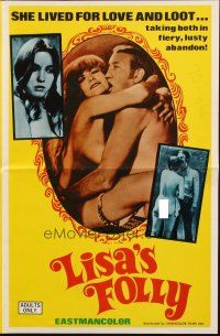 4s555 LISA'S FOLLY pressbook '70 she lived for love & loot, taking both in fiery lusty abandon!