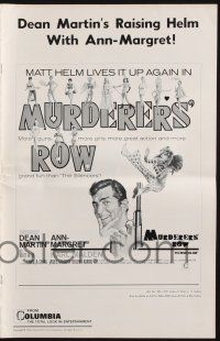 4s592 MURDERERS' ROW pressbook '66 art of Dean Martin as Matt Helm & sexy Ann-Margret by McGinnis!