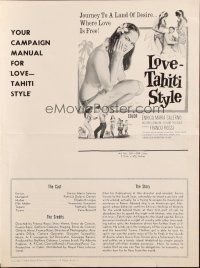 4s609 NUDE ODYSSEY pressbook '61 Franco Rossi's Love - Tahiti Style, Odissea Nuda!