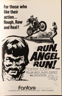 4s661 RUN ANGEL RUN pressbook R75 for those who like their action rough, raw & real!