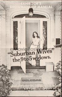 4s697 SUBURBAN WIVES pressbook '72 they're the 9 to 5 widows and their welcome mat is always out!