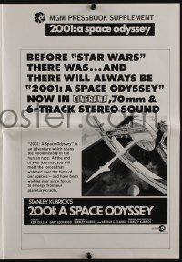4s315 2001: A SPACE ODYSSEY pressbook supplement R77 Stanley Kubrick, space wheel art by McCall!