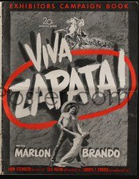 4s732 VIVA ZAPATA pressbook '52 Marlon Brando, Jean Peters, Anthony Quinn, John Steinbeck
