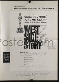 4s737 WEST SIDE STORY pressbook '62 Academy Award winning classic musical, wonderful art