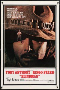 4t085 BLINDMAN 1sh '72 Tony Anthony, Ringo Starr, spaghetti western!