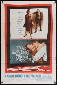 4t095 BOMBERS B-52 1sh '57 Natalie Wood, Karl Malden, No Sleep Till Dawn!
