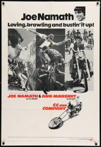 4t112 C.C. & COMPANY 1sh '70 great images of Joe Namath on motorcycle, biker gang!