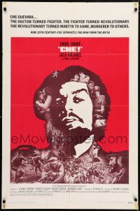 4t133 CHE int'l 1sh '69 art of Omar Sharif as Guevara, Jack Palance as Fidel Castro!