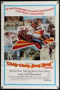 4t137 CHITTY CHITTY BANG BANG style B 1sh '69 Dick Van Dyke, Sally Ann Howes, flying car!