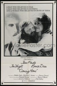 4t145 COMING HOME 1sh '78 Jane Fonda, Jon Voight, Bruce Dern, Hal Ashby, Vietnam vets!