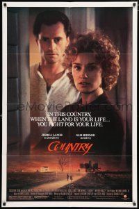 4t155 COUNTRY 1sh '84 farmers Jessica Lange & Sam Shepard fight for their lives!
