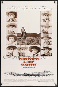 4t156 COWBOYS 1sh '72 John Wayne & the Cowboys, cool Craig western images and art!