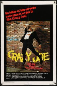 4t158 CRAZY JOE int'l 1sh '74 wacky image of Peter Boyle as mafioso Joey Gallo!