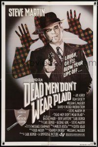 4t177 DEAD MEN DON'T WEAR PLAID 1sh '82 Steve Martin will blow your lips off if you don't laugh!