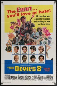 4t187 DEVIL'S EIGHT 1sh '69 Christopher George, Fabian, they had a skill for violence, action art!