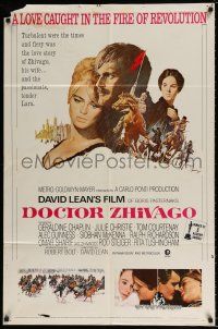 4t201 DOCTOR ZHIVAGO 1sh R74 Omar Sharif, Julie Christie, David Lean English epic, Terpning art!