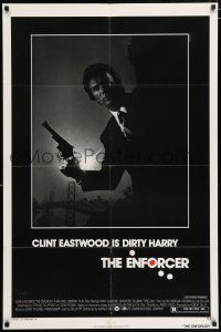 4t225 ENFORCER 1sh '76 cool different photo of Clint Eastwood as Dirty Harry by Bill Gold!