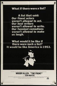 4t286 FRONT int'l 1sh '76 Woody Allen, Martin Ritt, 1950s Communist Scare blacklist in 1953 U.S.!