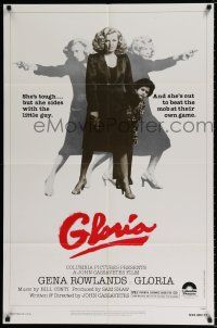 4t305 GLORIA 1sh '80 John Cassavetes directed, cool images of Gena Rowlands!